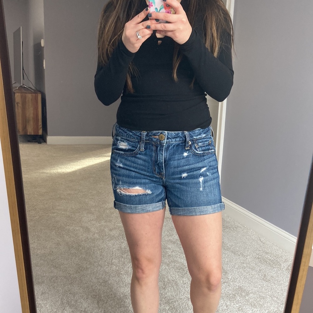 *2 for $10*  Distressed jean shorts